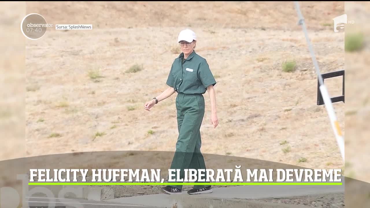 Actriţa Felicity Huffman a fost eliberată din &icirc;nchisoare