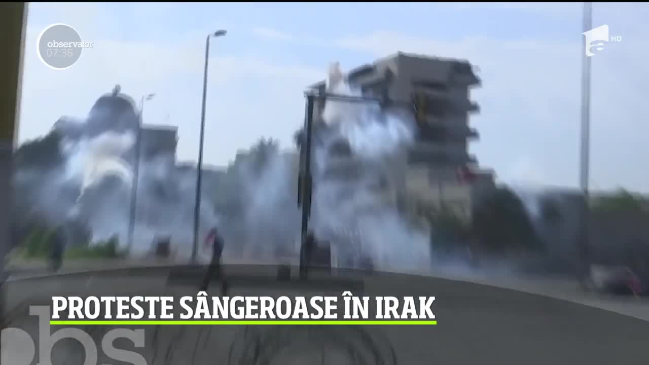 Proteste s&acirc;ngeroase &icirc;n Irak. Cel puţin 40 de oameni au murit şi peste 2000 au fost răniţi