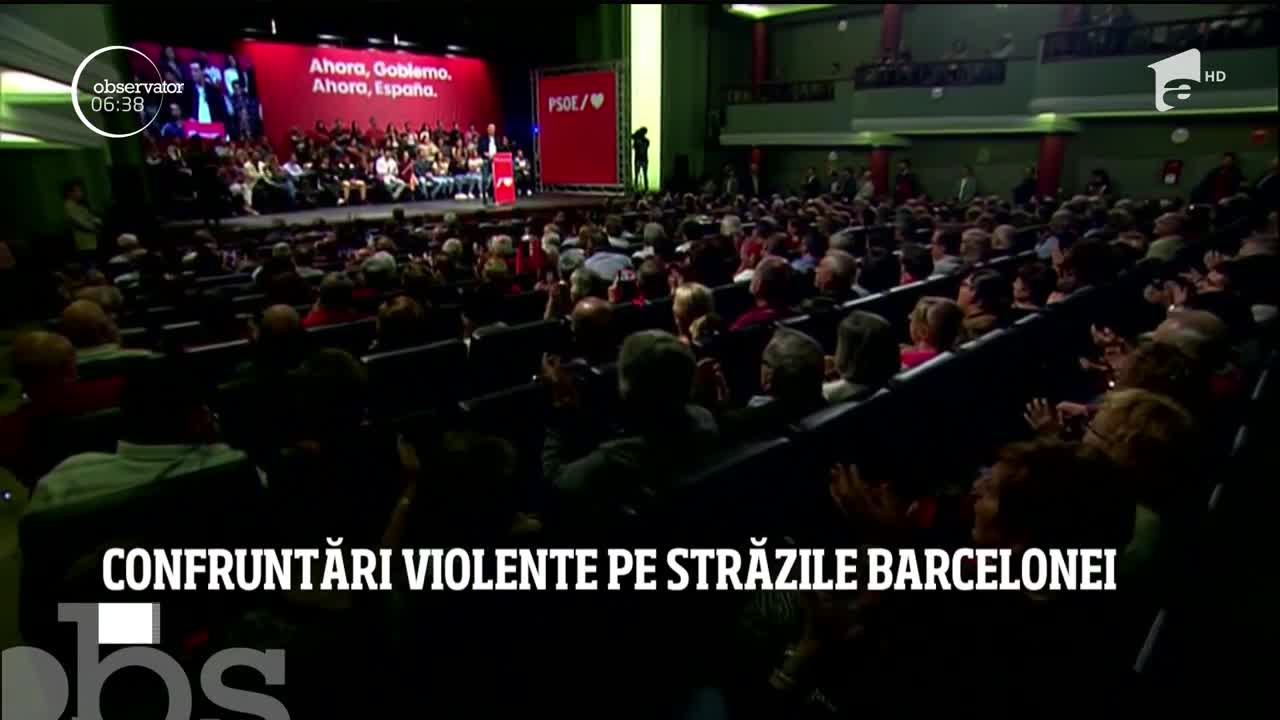 Confruntări violente pe străzile Barcelonei pentru al doilea weekend la r&acirc;nd