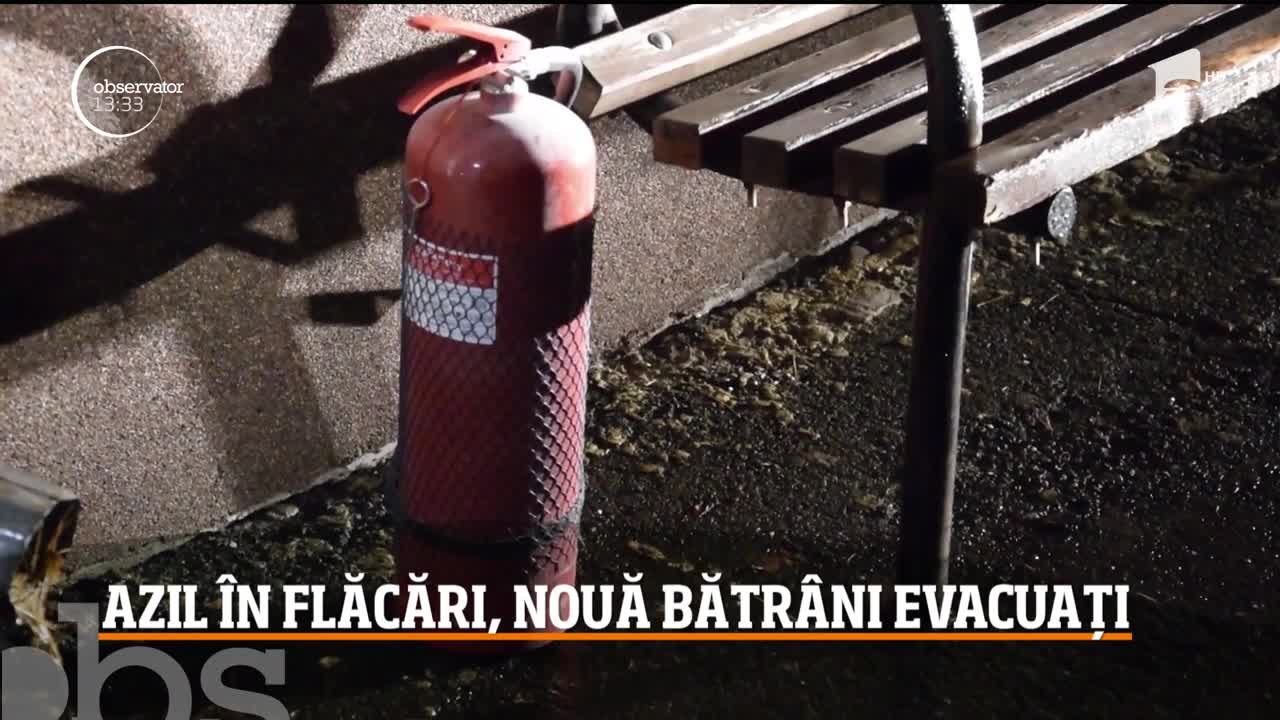Nouă bătr&acirc;ni au fost evacuaţi, după ce un imobil al Căminului de Bătr&acirc;ni din Nuşeni, a fost afectat de un incendiu