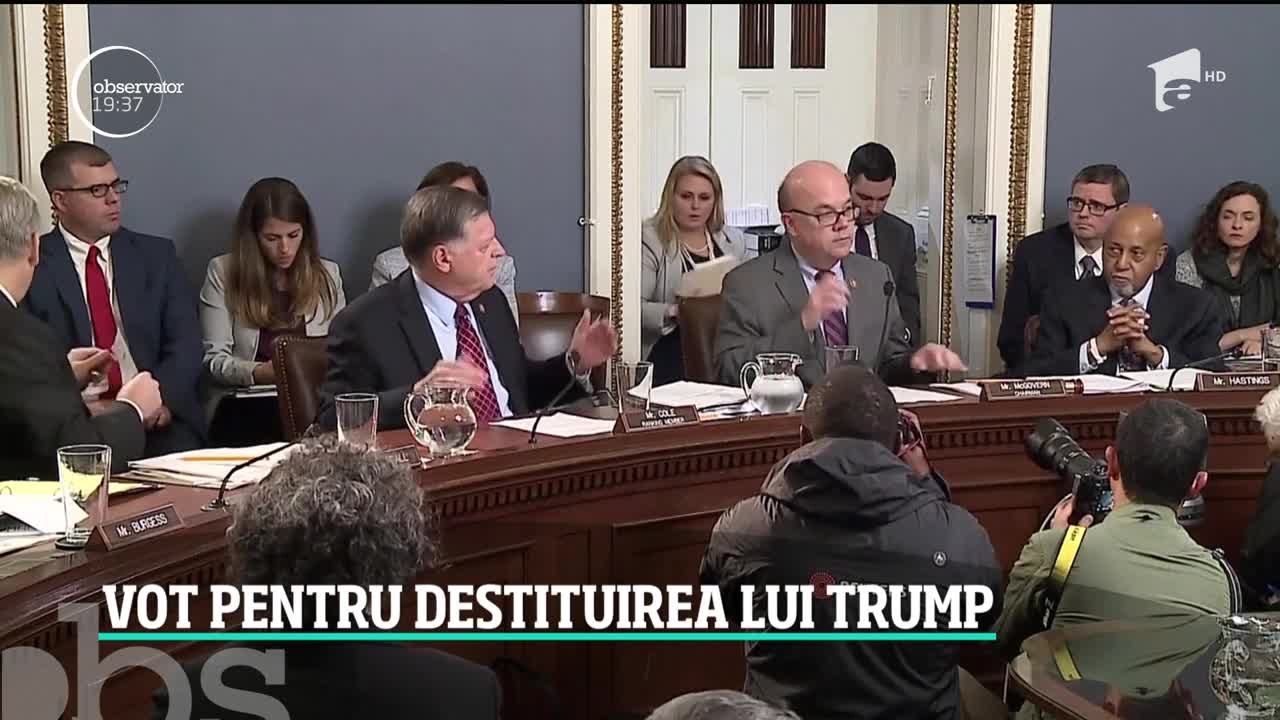 Vot pentru destituirea lui Donald Trump