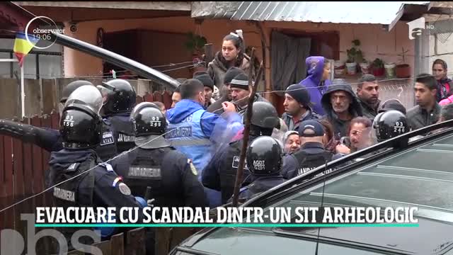 Evacuare cu scandal &icirc;ntr-un sit arheologic, unde 150 de oameni şi-au ridicat ilegal case