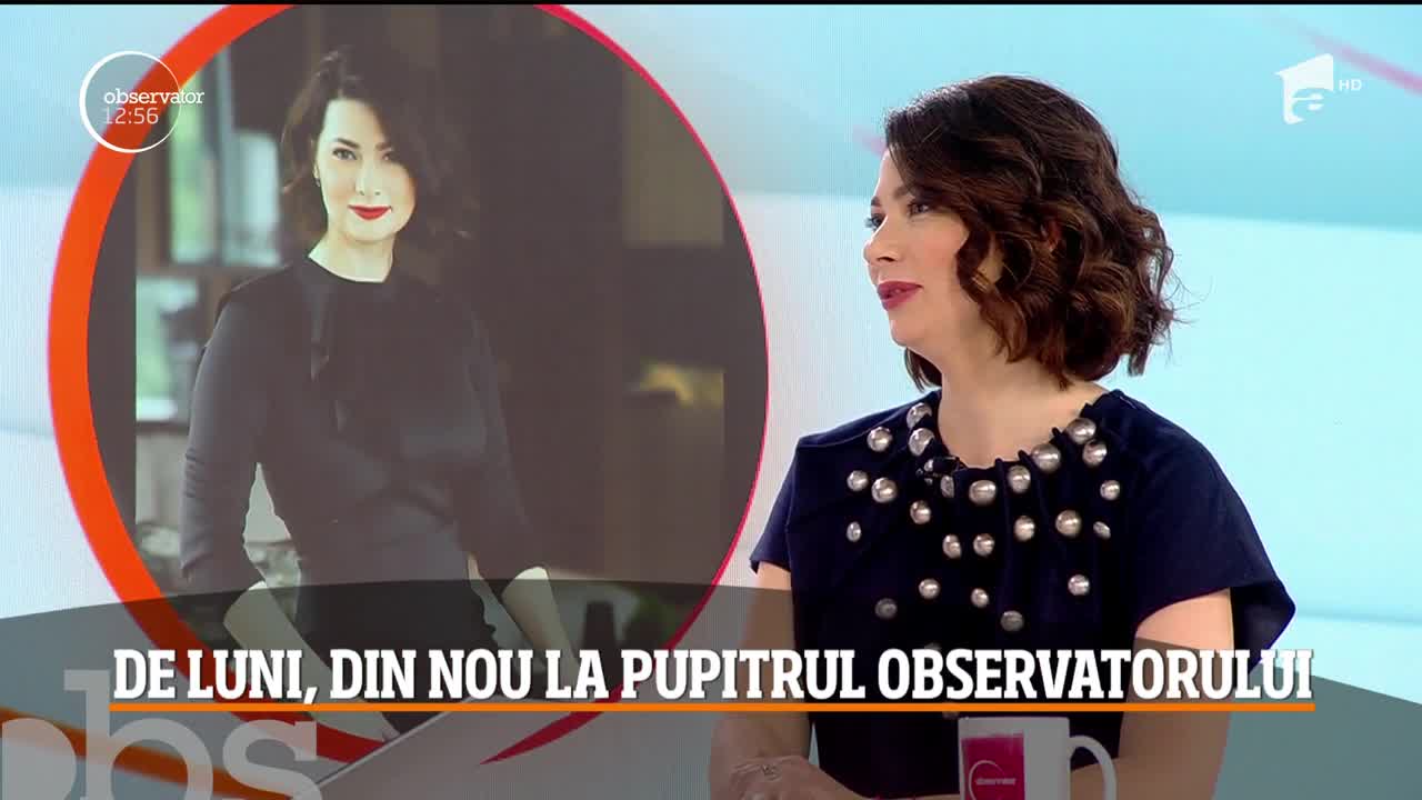 Mihaela Călin se &icirc;ntoarce la pupitrul Observatorului orei 16:00. Cum i s-a schimbat viața de c&acirc;nd l-a adus pe lume pe Petru