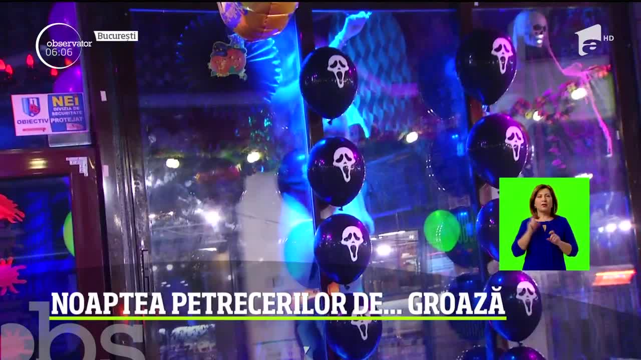 Noaptea petrecerilor de groază! De Halloween, rom&acirc;nii cu chef de distracţie s-au &icirc;mbrăcat &icirc;n cele mai &icirc;nfiorătoare costume şi au purtat machiaje de speriat