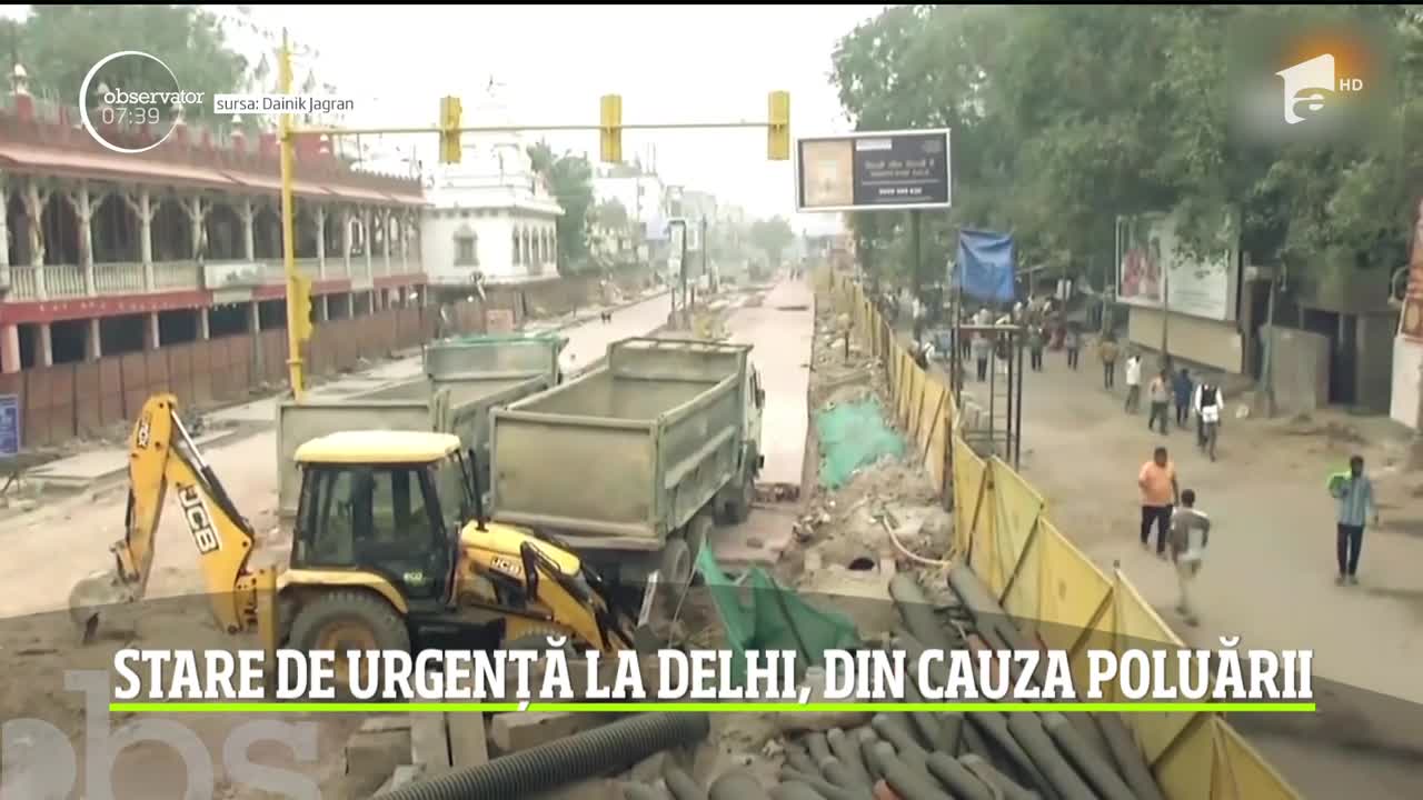 Starea de urgenţă &icirc;n capitala Indiei, New Delhi, din cauza poluării extreme