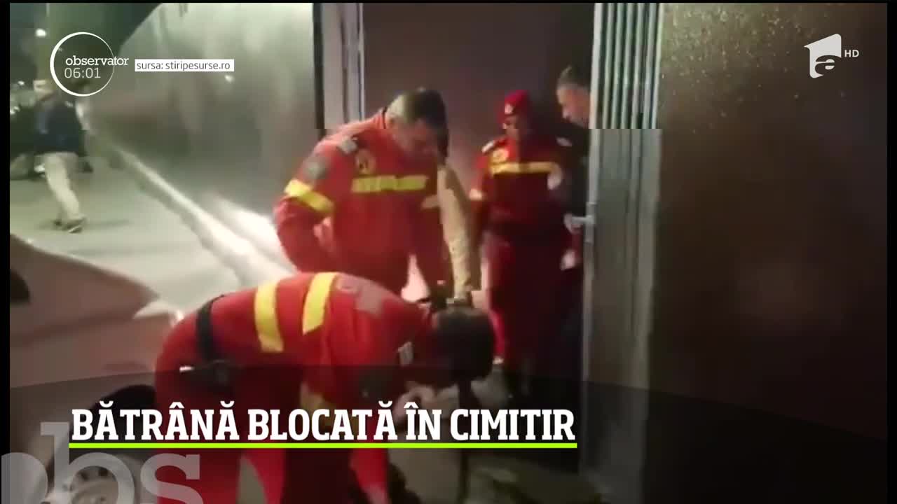 Bătr&acirc;nă blocată &icirc;n cimitirul Bellu. După o oră, captiva a reuşit să plece acasă