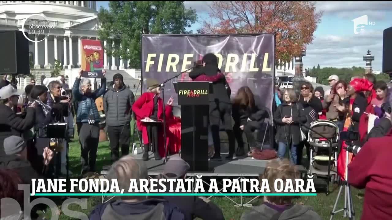 Actriţa Jane Fonda, arestată pentru a patra oară &icirc;ntr-o lună