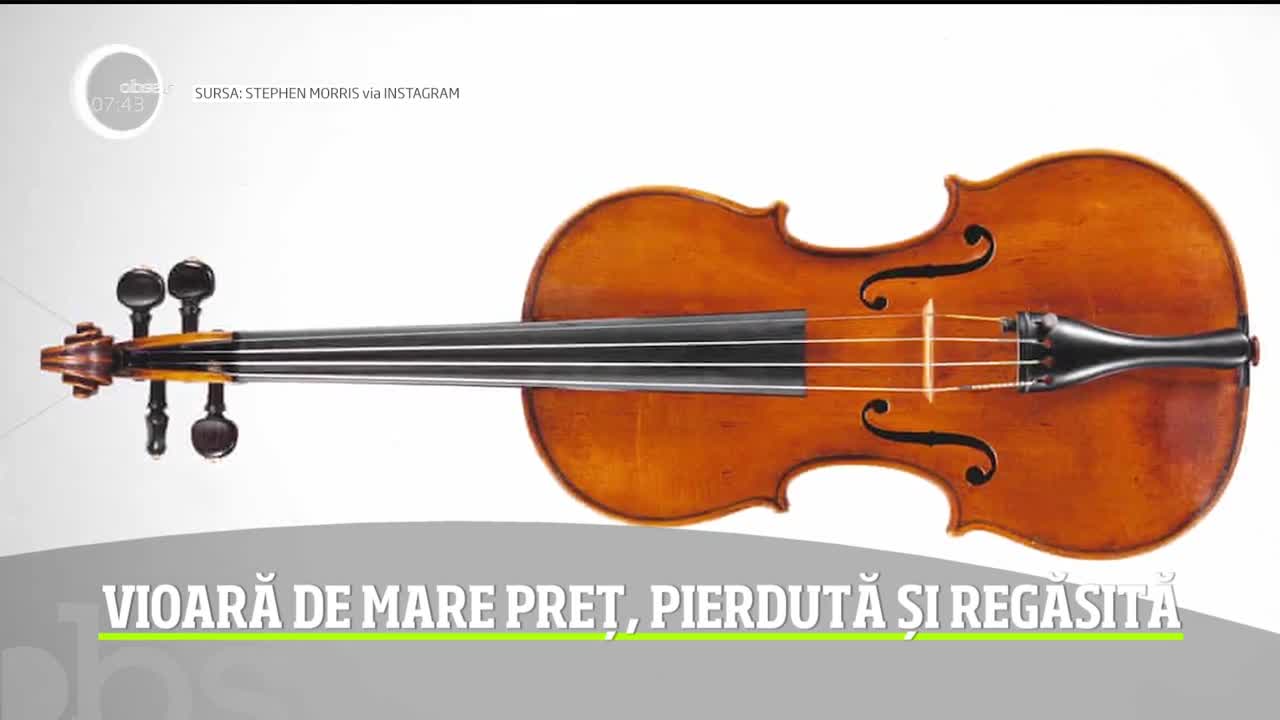 Vioară de mare preț, pierdută și regăsită