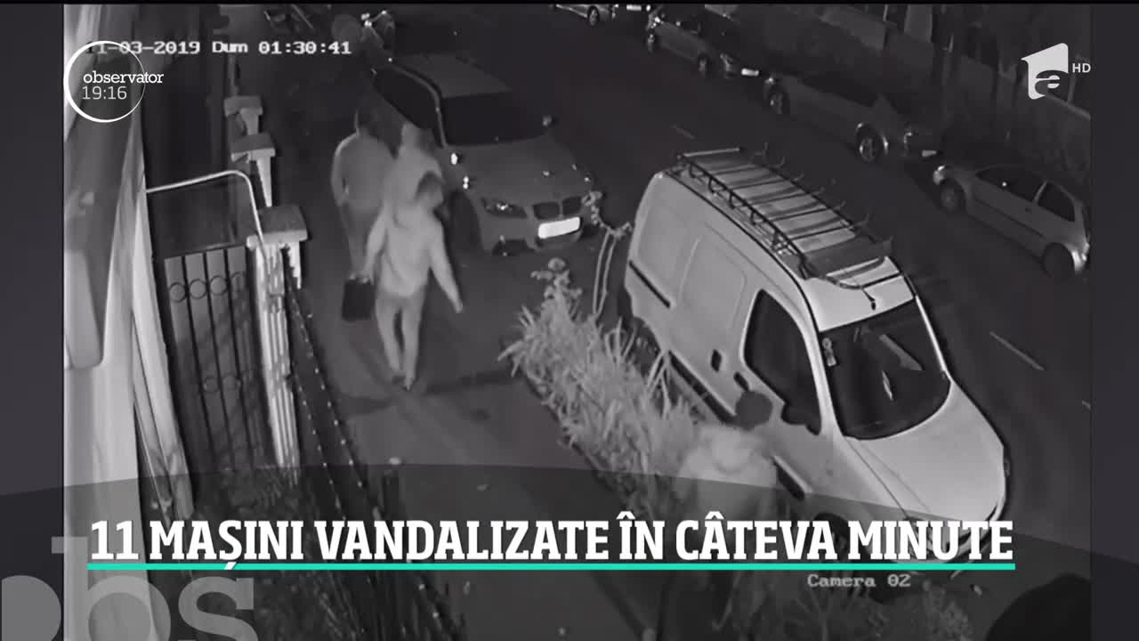 Patru bărbaţi au vandalizat 11 mașini &icirc;n nordul Bucureştiului