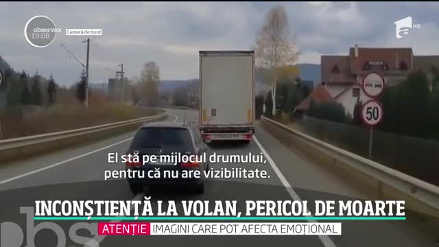 Inconştienţă la volan! Un şofer din Suceava a fost la un pas de a ucide &icirc;ntr-o depăşire de infarct