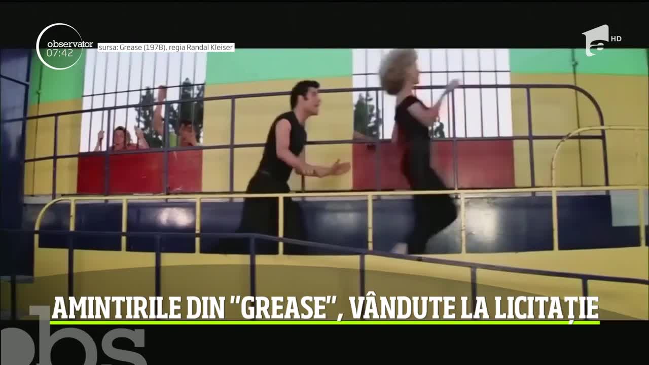 Costumul provocator purtat de Olivia Newton-John &icirc;n filmul clasic din 1978, "Grease", a fost v&acirc;ndut la licitaţie, &icirc;n California, cu peste 400.000 de dolari