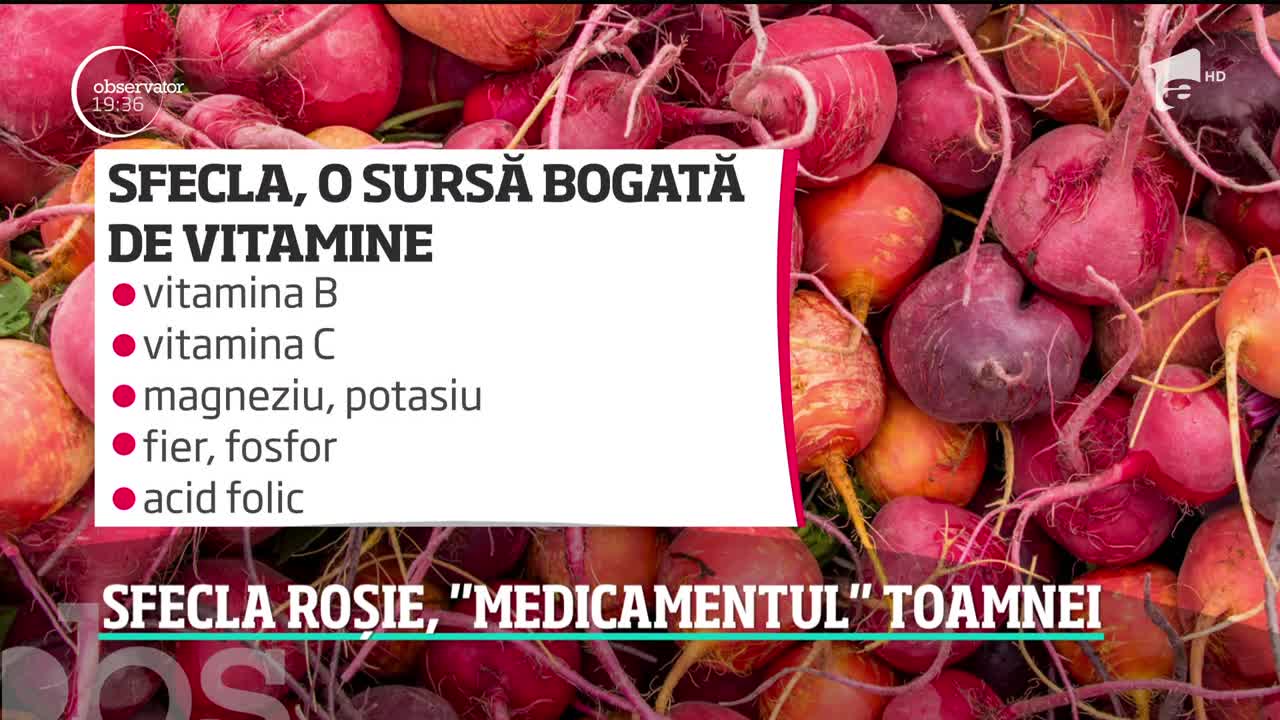 Sfecla roşie, medicamentul minune ale toamnei