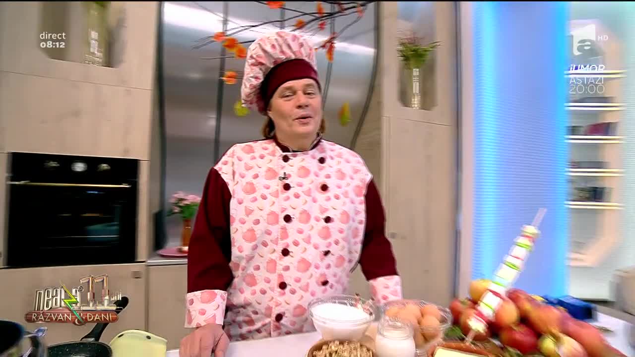 Rețeta Zilei - Neatza cu Răzvan şi Dani. Tort Toamna veselă, cu mere și sos caramel