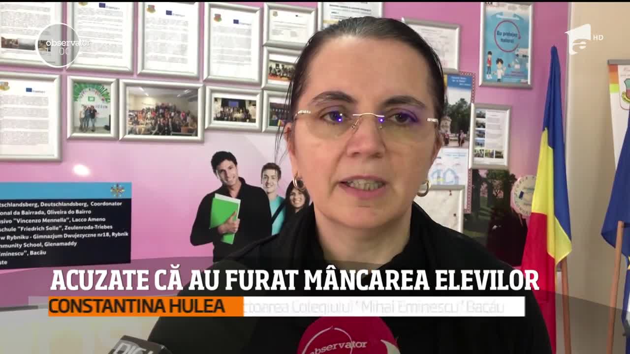 Două bucătărese de la un liceu din Bacău, cercetate pentru că au furat din m&acirc;ncarea elevilor