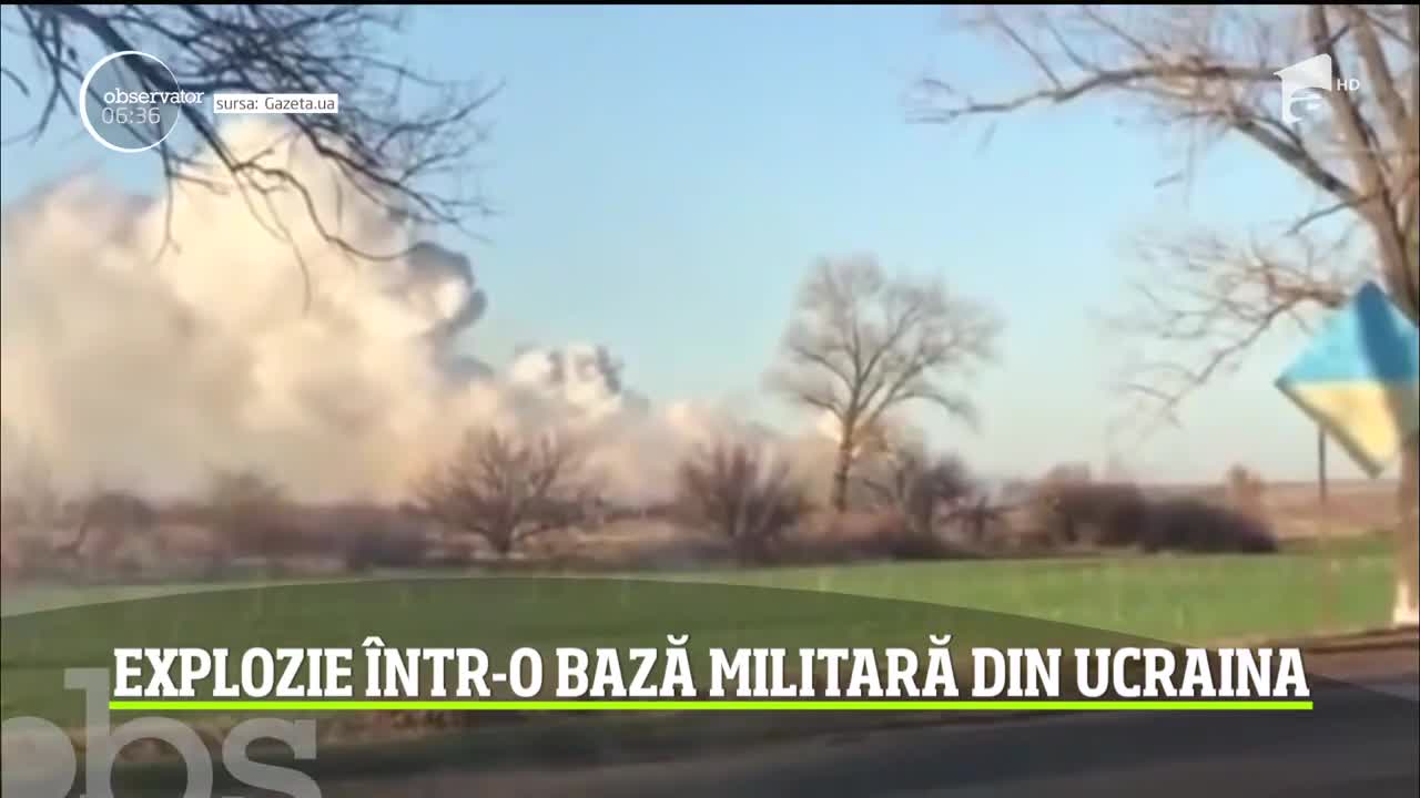 Explozie &icirc;ntr-o bază militară din Ucraina