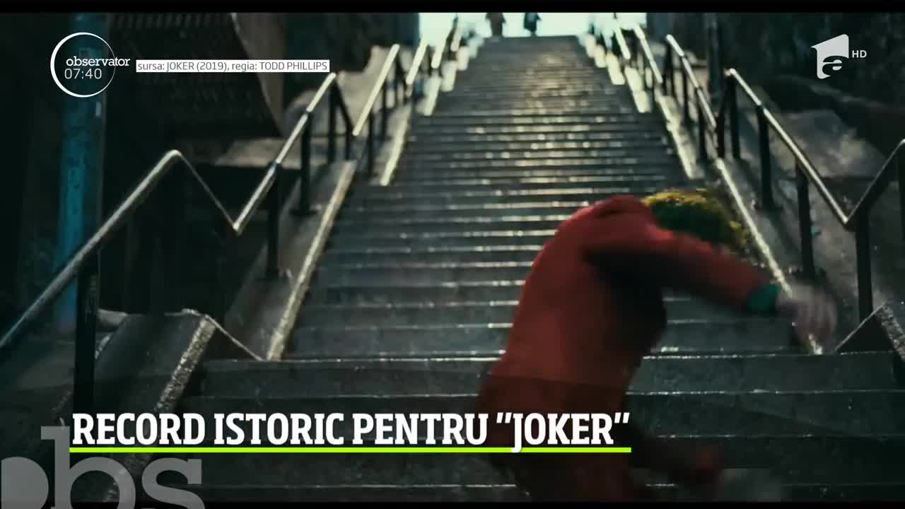 Record istoric pentru filmul Joker. Va deveni prima peliculă care depăşeşte pragul &icirc;ncasărilor de un miliard de dolari
