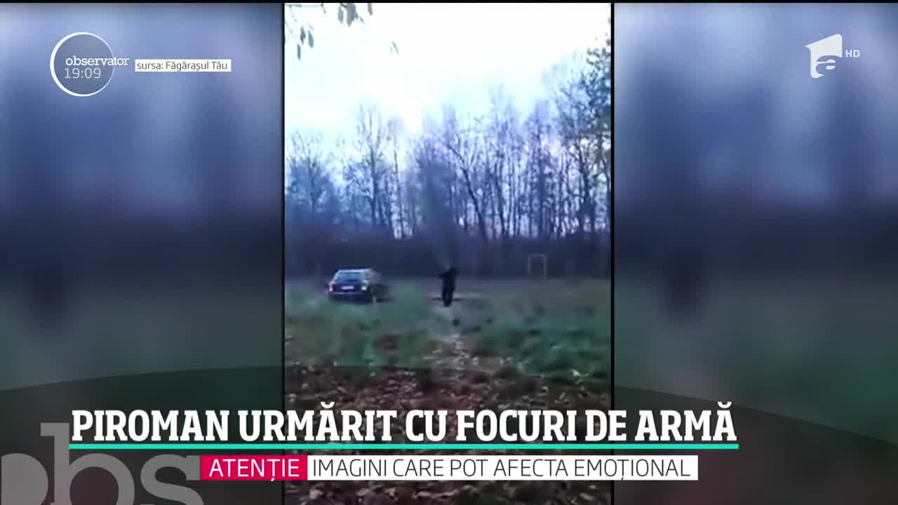 Scene ca-n filme &icirc;n Făgăraş! Chemaţi la un incendiu, poliţiştii şi jandarmii au &icirc;nceput o urmărire cu zeci de focuri de armă