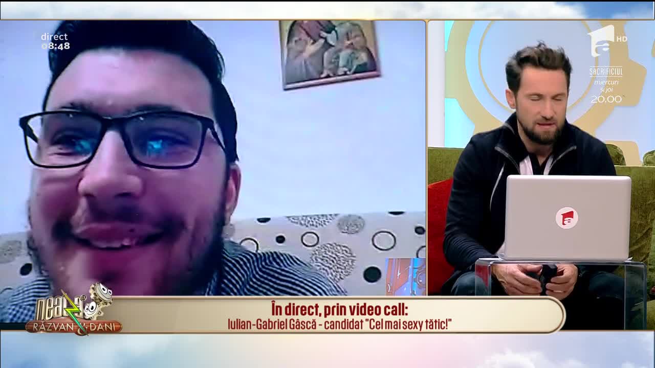 Iulian Gabriel, preotul candidat la "Cel mai sexy tătic!", &icirc;n direct la Neatza cu Răzvan și Dani: Am fost &icirc;nscris de soție