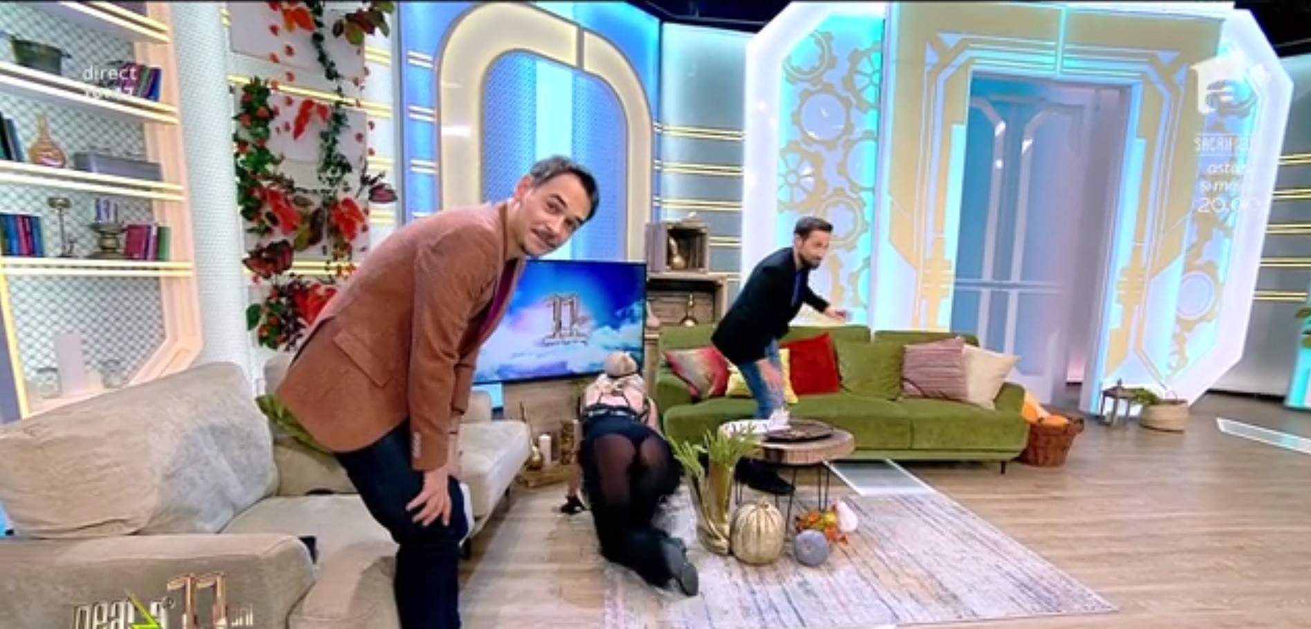 Neatza cu Răzvan și Dani! Cardiacii să &icirc;nchidă televizorul! Dianna Rotaru, cu posteriorul la vedere: Miau! Dani, am &icirc;nțeles că te &icirc;nțelegi foarte bine cu pisicile!