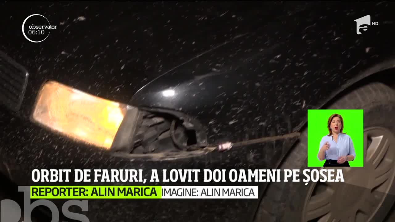 Orbit de faruri, un șofer din judeţul Mehedinţi a pierdut controlul volanului  și a băgat &icirc;n spital doi oameni