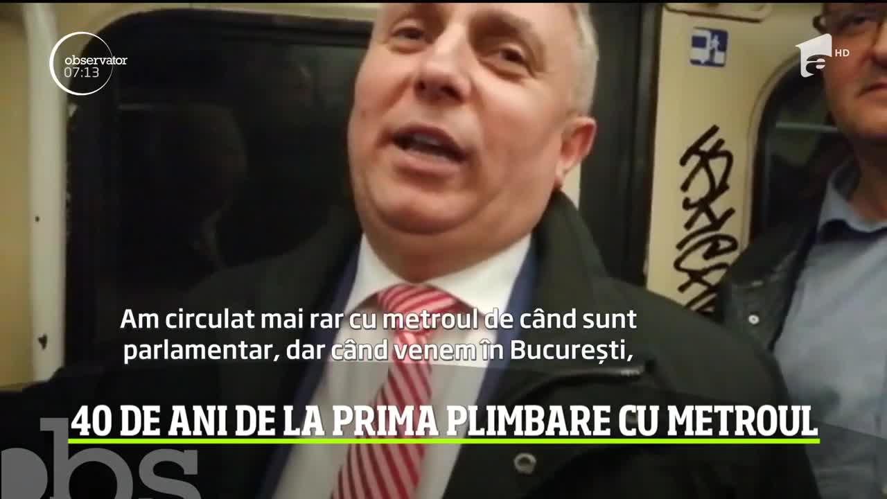 Se &icirc;mplinesc 40 de ani din ziua &icirc;n care bucureştenii au mers pentru prima oară cu metroul