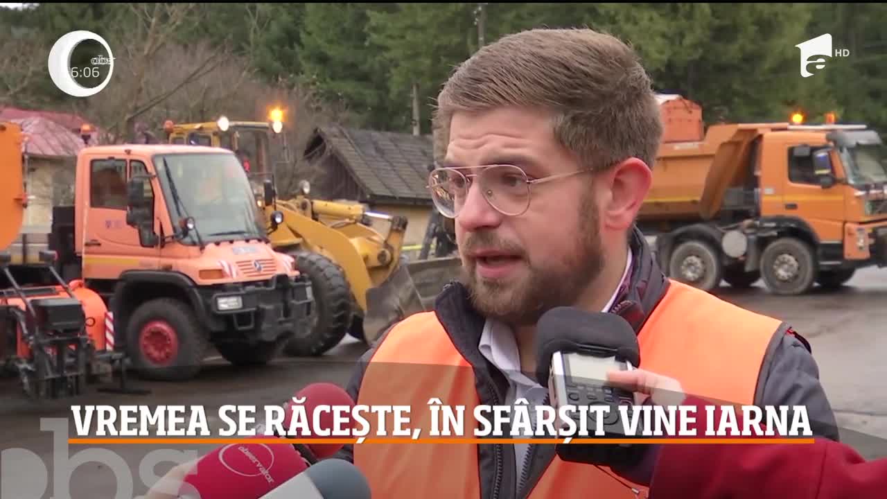 Iarna a &icirc;nceput să-şi intre &icirc;n drepturi! La B&acirc;lea Lac, stratul de zăpadă este de c&acirc;ţiva centimetri