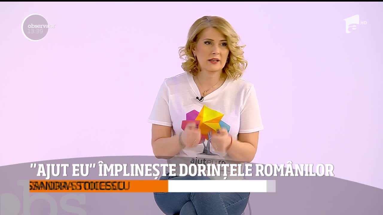 &bdquo;Ajut eu&rdquo; &icirc;mplinește dorințele rom&acirc;nilor. Alessandra Stoicescu, despre cum putem transforma visul unor oameni &icirc;n realitate
