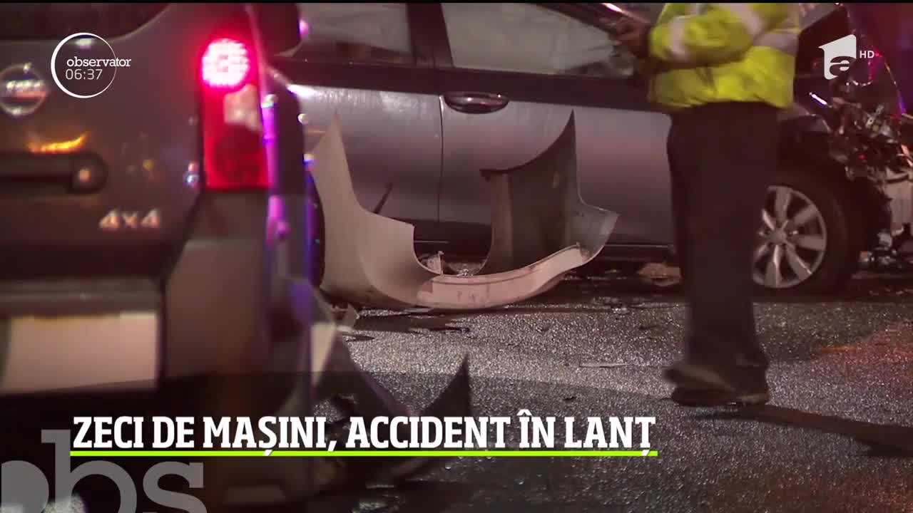 Carambol pe o autostradă din Statele Unite din cauza poleiului: 50 de maşini s-au ciocnit