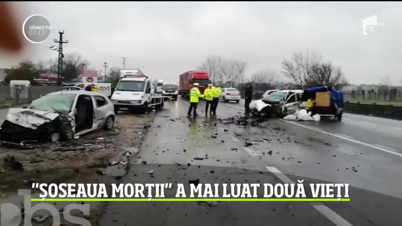 Un nou accident s&acirc;ngeros pe cunoscuta şosea a morţii, E85!
