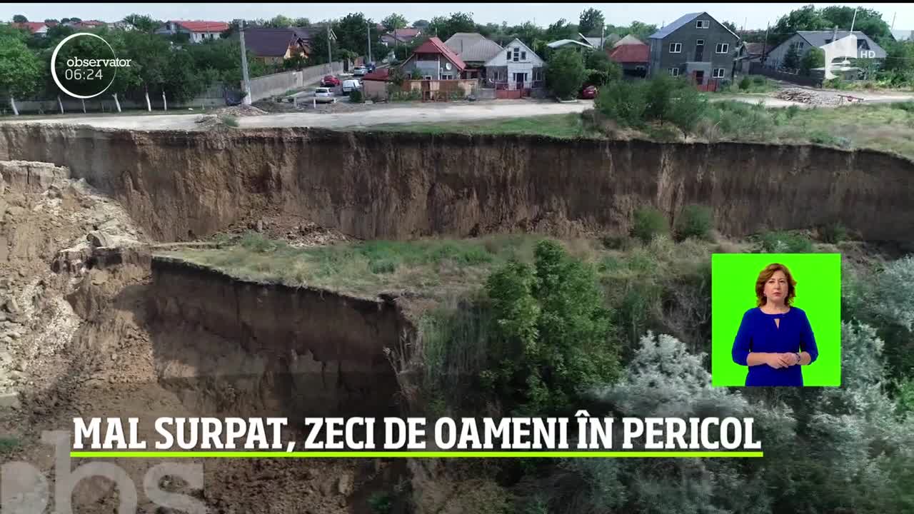 &Icirc;ntr-o comună din Constanța, zeci de oameni au fost evacuați deoarece malul Canalului Dunăre-Marea Neagră continuă să se surpe
