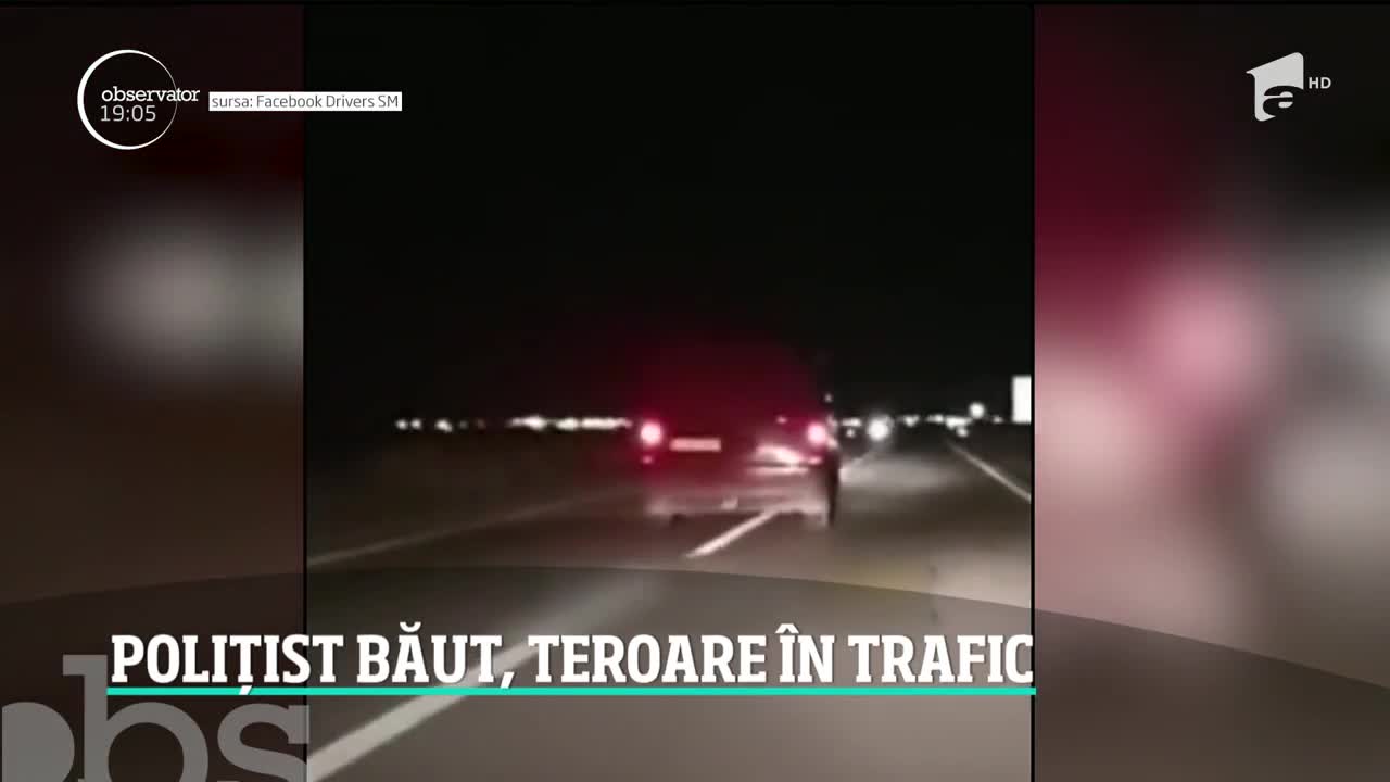 Poliţist băut din Satu Mare, teroare &icirc;n trafic. Impactul frontal a fost evitat de patru ori, şoferii l-au evitat &icirc;n ultima clipă