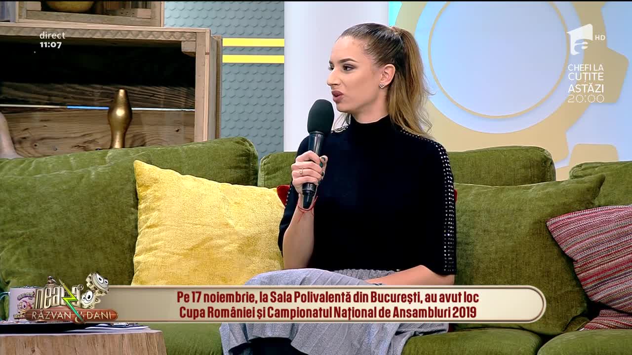 Echipa de gimnastica ritmică de la Clubul Sportiv Studenţesc, demonstraţie la Neatza cu Răzvan şi Dani