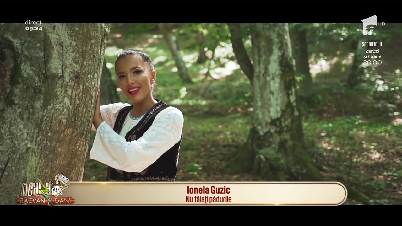 Ionela Guzic lansează, la Neatza cu Razvan si Dani,  videoclipul piesei "Nu tăiați pădurile"
