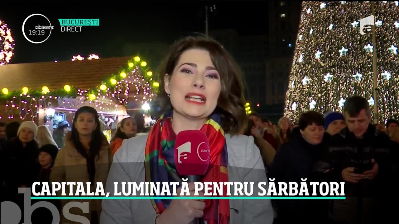 Zece milioane de lumini aduc spiritul Crăciunului &icirc;n Bucureşti! Odată cu aprinderea beculeţelor, se deschide şi cel mai mare t&acirc;rg de sărbători