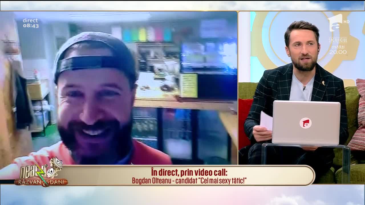 Bogdan Olteanu, candidat "Cel mai sexy tatic", &icirc;n direct , la Neatza cu Răzvan și Dani!