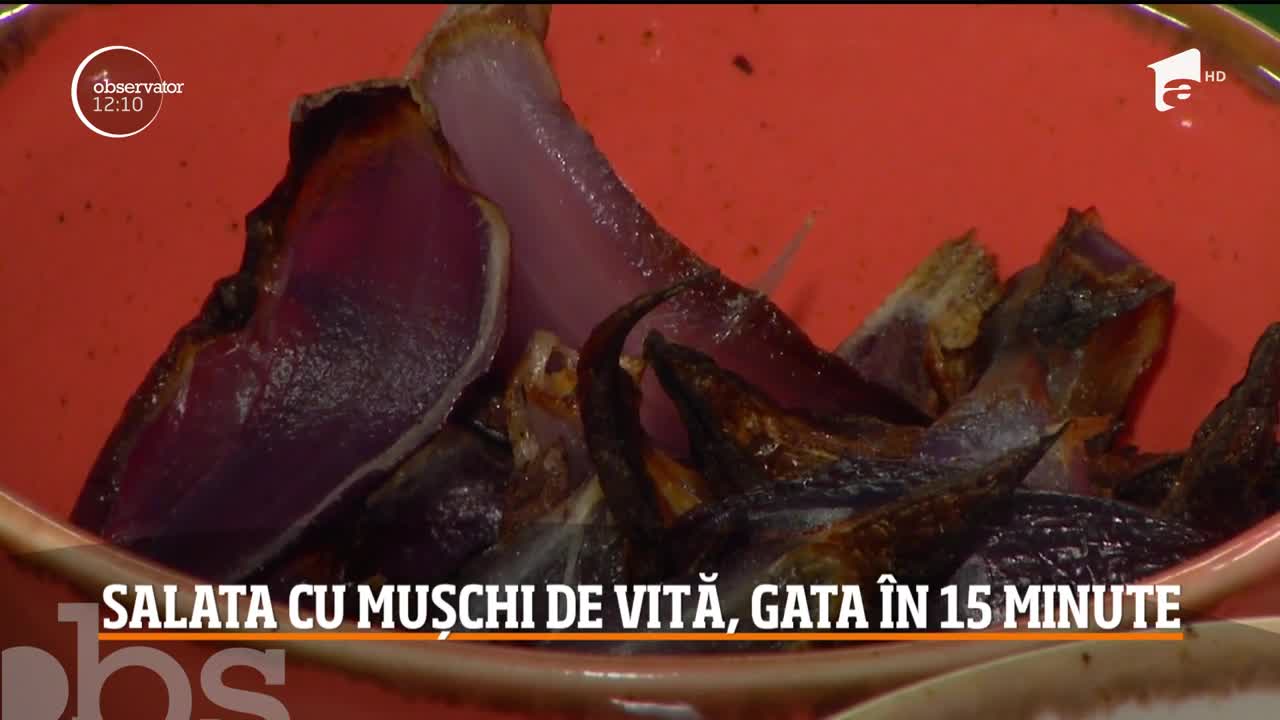 Salată cu mușchi de vită, gata &icirc;n 15 minute. Iată cum poți prepara o cină sănătoasă