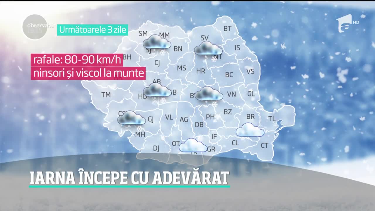 Moş Nicolae ne va găsi cu zăpadă &icirc;n mai multe zone din ţară!