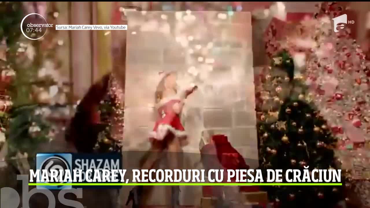 Mariah Carey a dobor&acirc;t de trei recorduri mondiale cu celebra piesă All I want for Christmas is you