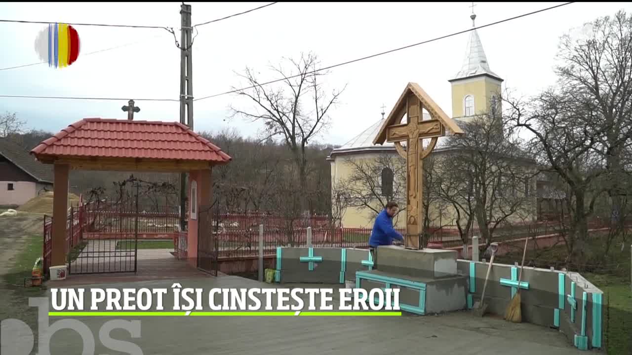 Preotul din Satu Mare care construiește de unul singur un monument dedicat eroilor neamului