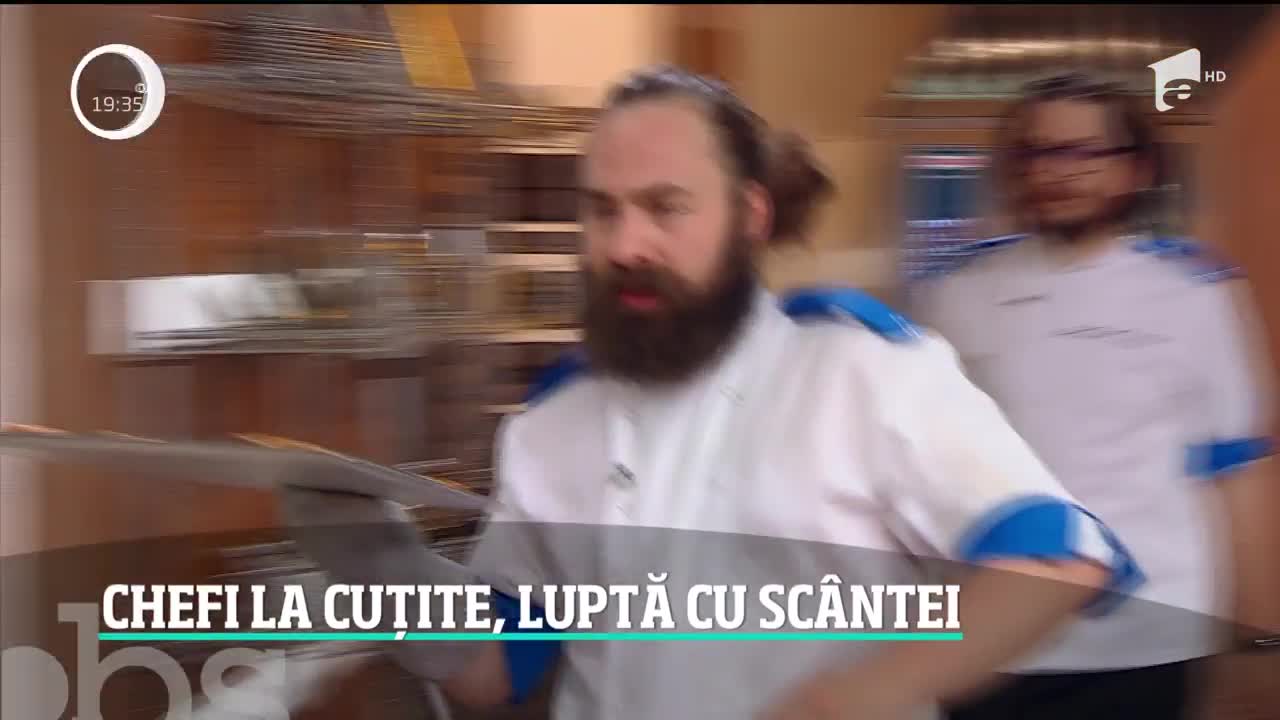 Luptă cu sc&acirc;ntei la Chefi la cuțite