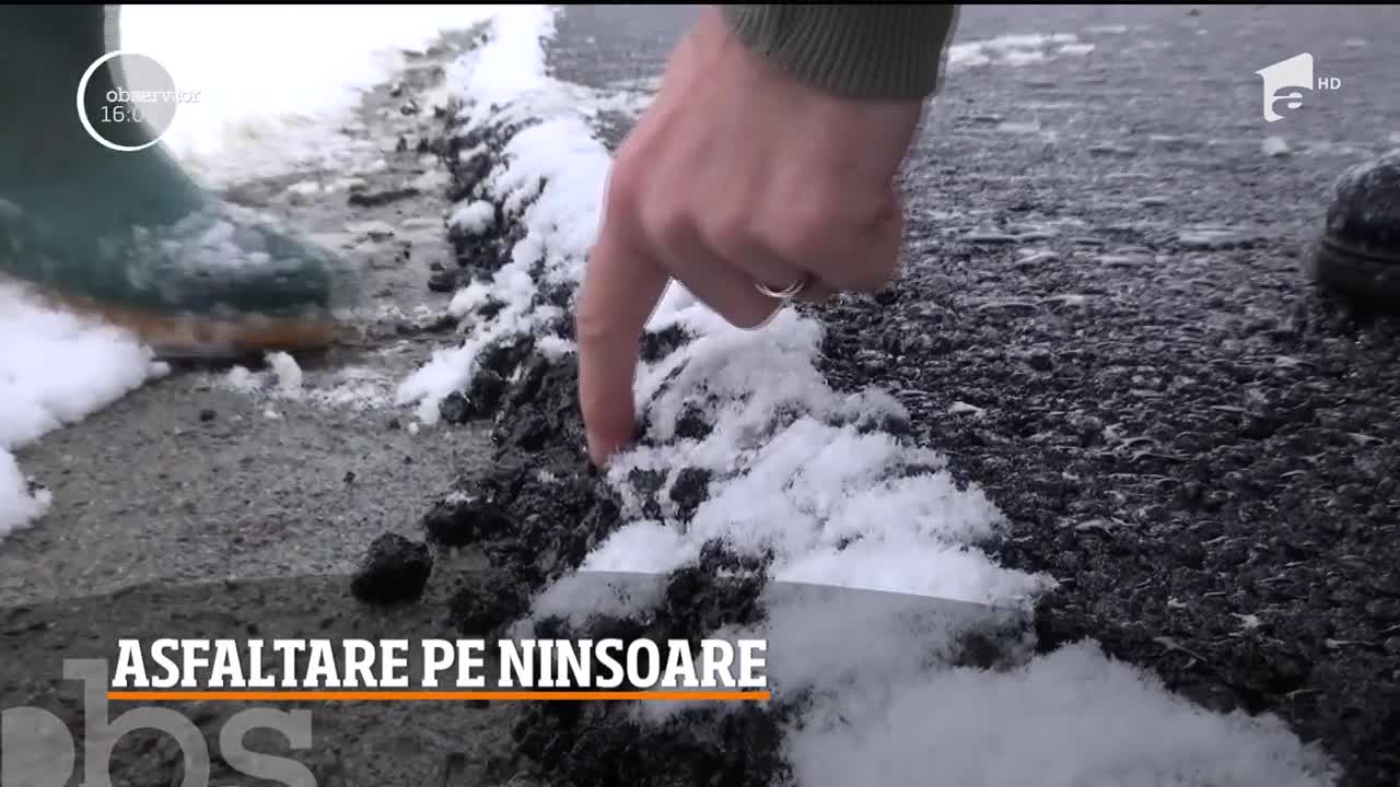 Rom&acirc;nia stă foarte rău la capitolul infrastructură, dar unii edili acceptă asfaltarea pe ninsoare