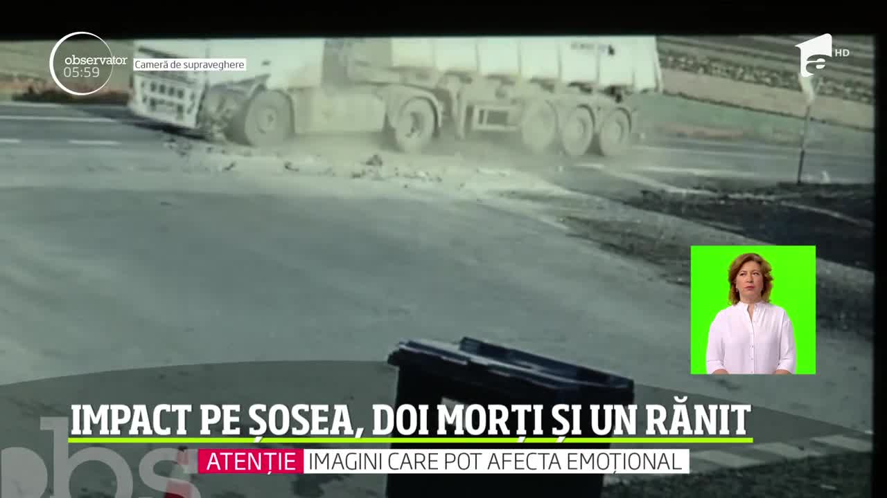 Accident dramatic pe o șosea din Cluj. O femeie &icirc;nsărcinată și un bărbat au murit, după ce un tir a intrat pe contrasens