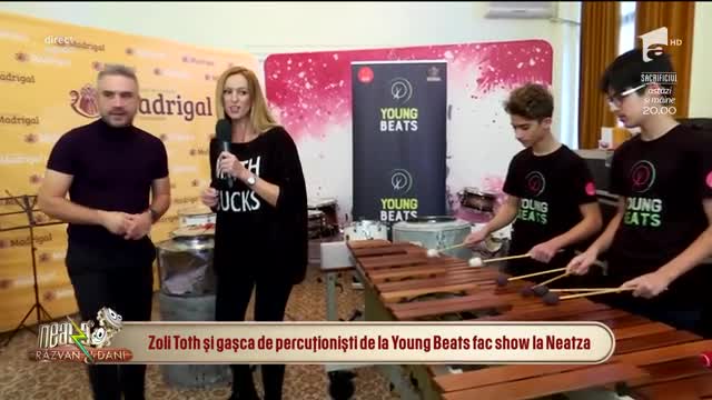 Zoli Toth și gașca de percuționiști de la Young Beats fac show la Neatza cu Răzvan și Dani
