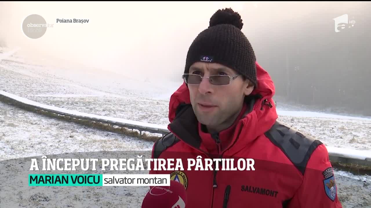 &Icirc;n Braşov şi Harghita, tunurile de zăpadă artificială sunt &icirc;n funcţiune