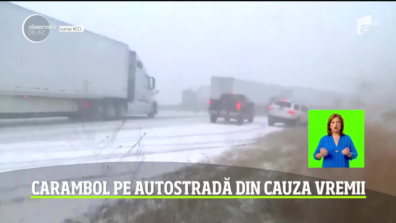 Vremea rea s-a aflat la originea unei ciocniri &icirc;n lanţ &icirc;n care au fost implicate aproape 50 de vehicule, pe o autostradă din Statele Unite