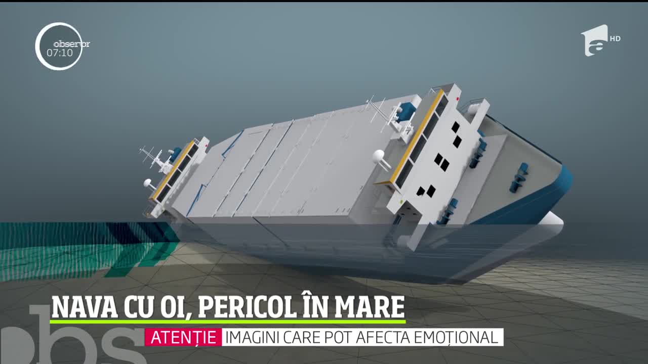 Nava cu peste 14.000 de oi moarte, pericol &icirc;n mare