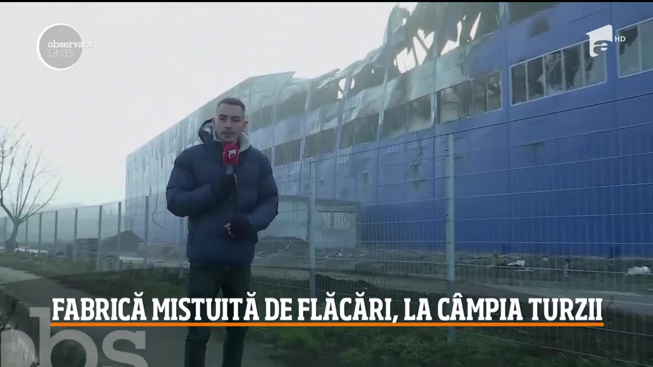 Fabrică din C&acirc;mpia Turzii, mistuită de de un incendiu puternic! Localnicii au primit şi un mesaj de avertizare, prin sistemul Ro-Alert