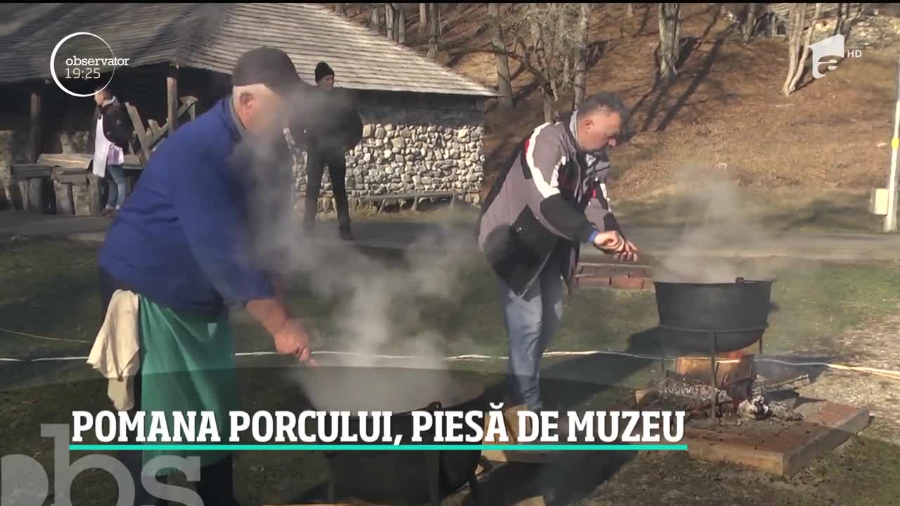 Pomana Porcului &icirc;și are locul la muzeu. Reprezentanţii muzeului ASTRA din Sibiu au recreat, pas cu pas, tradiţiile de Ignat