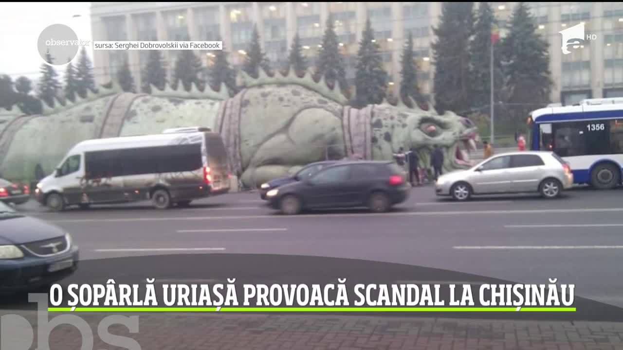 O sop&acirc;rlă uriașă provoacă scandal la Chișinău