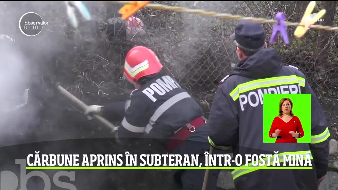 Stare de alertă &icirc;n Valea Jiului! Depozitul de cărbune de la o fostă mină s-a aprins &icirc;n subteran